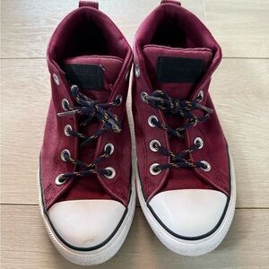 Converse Kids Maroon High-Top Sneakers